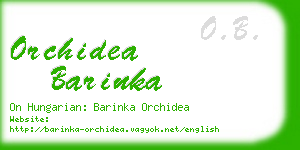 orchidea barinka business card